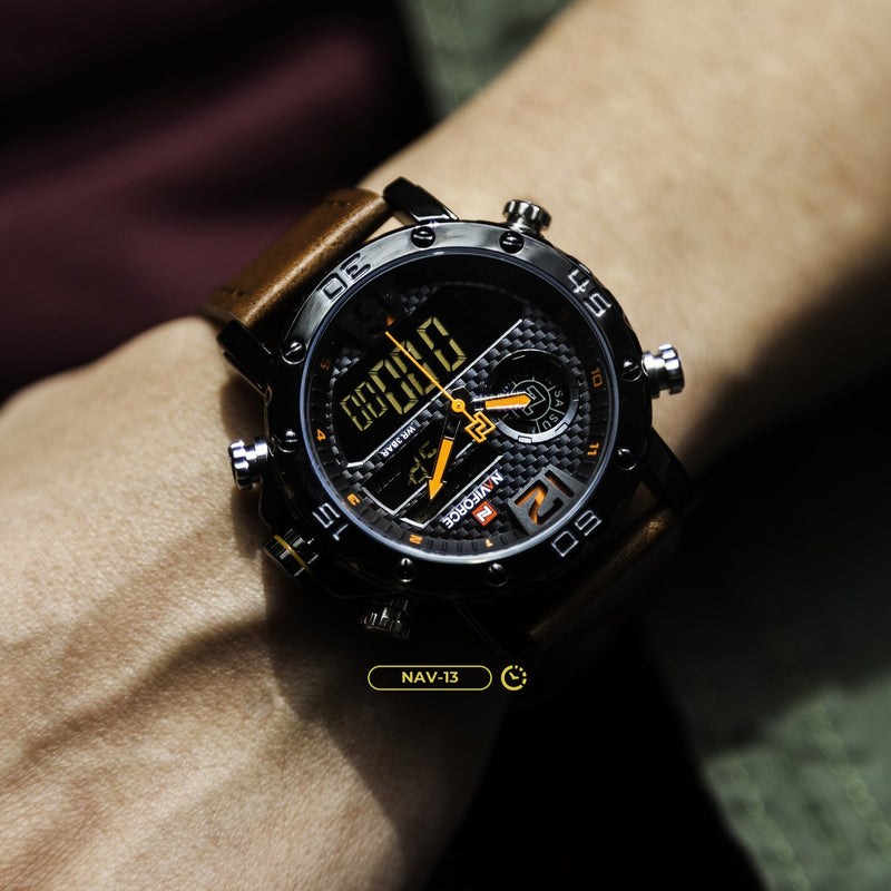 RELOJ NAVIFORCE - LUXURY NEGRO, MARRON | SKU: NAV-13 | NAV-14