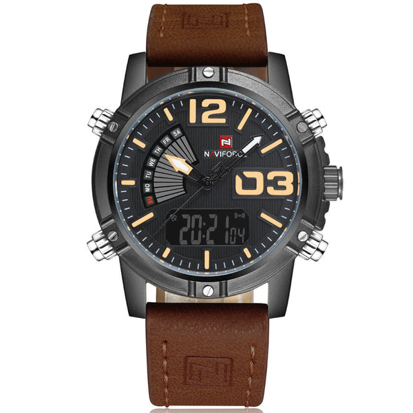 RELOJ NAVIFORCE - MARRÌÒN DE CUERO | SKU: NAV-16 - CLOCK-PERU