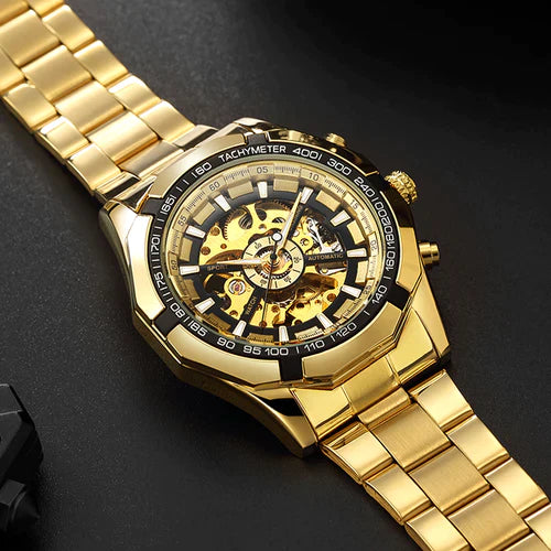 Reloj forsining original automatico tm-340 dorado Para hombres - elegante