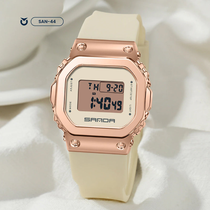 RELOJ SANDA DEPORTIVO CASUAL BABY PINK | SAN-44