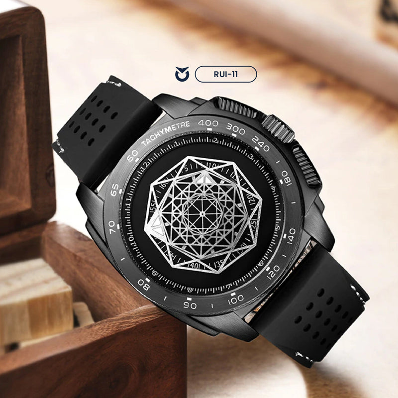 RELOJ RUIMAS - PLATEADO NEGRO TOTAL | SKU: RUI-11