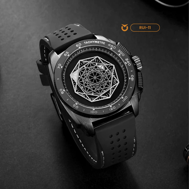 RELOJ RUIMAS - PLATEADO NEGRO TOTAL | SKU: RUI-11